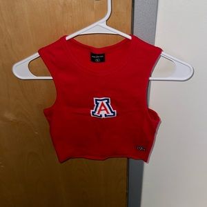 University of Arizona red hype and vice cropped tank top